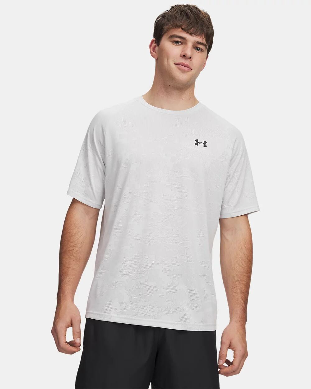 NWT Under Armour Men's UA Velocity Jacquard Short Sleeve in Halo Gray sz XL